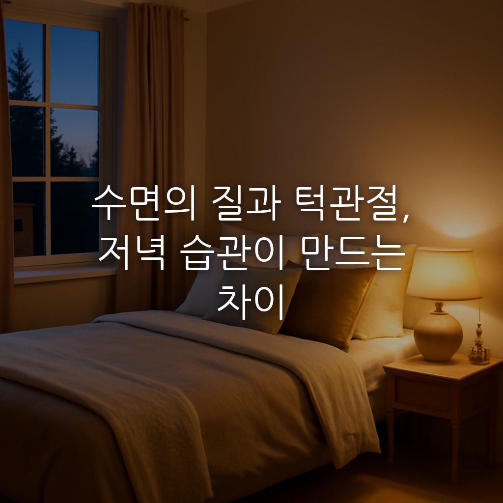 수면의 질과 턱관절, 저녁 습관이 만드는 차이