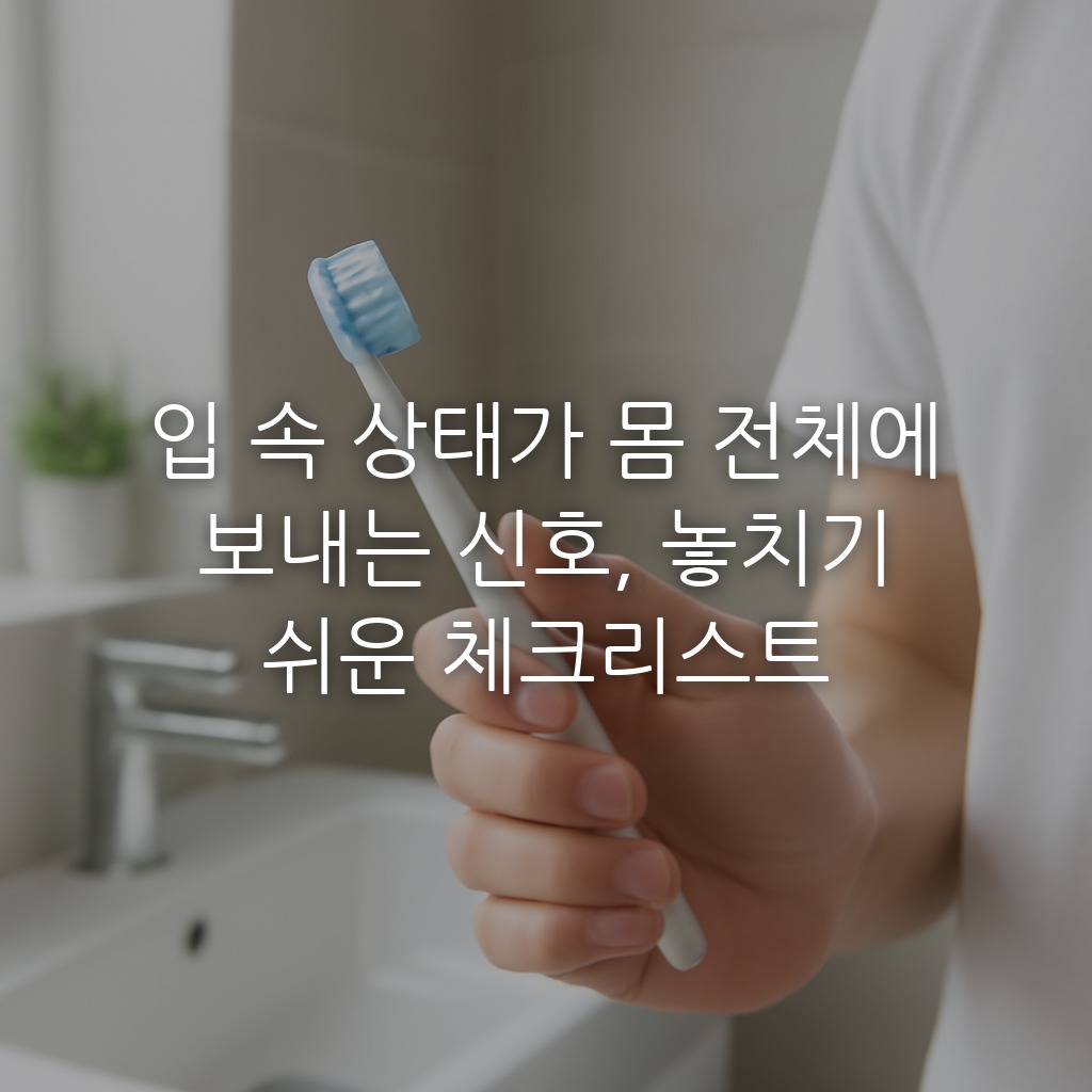 입 속 상태가 몸 전체에 보내는 신호, 놓치기 쉬운 체크리스트