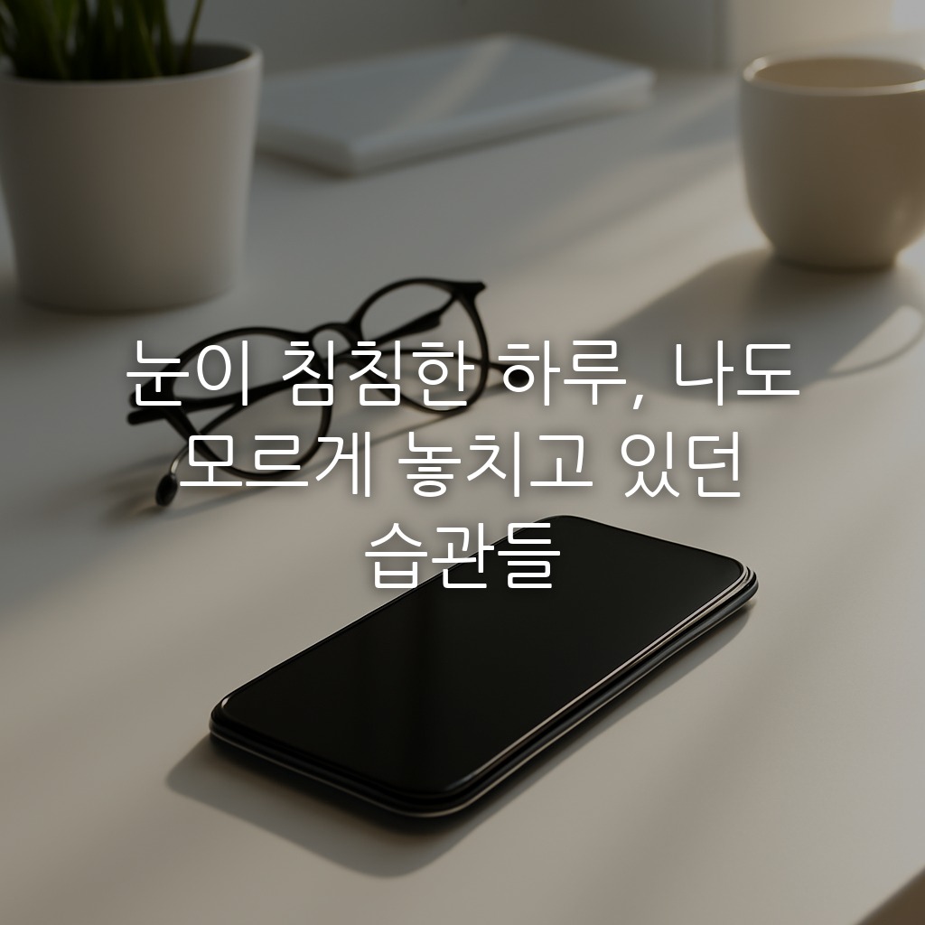 눈이 침침한 하루, 나도 모르게 놓치고 있던 습관들