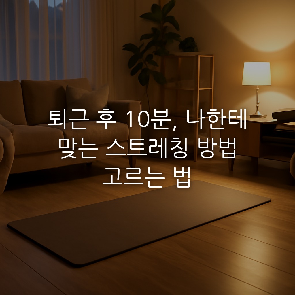 퇴근 후 10분, 나한테 맞는 스트레칭 방법 고르는 법