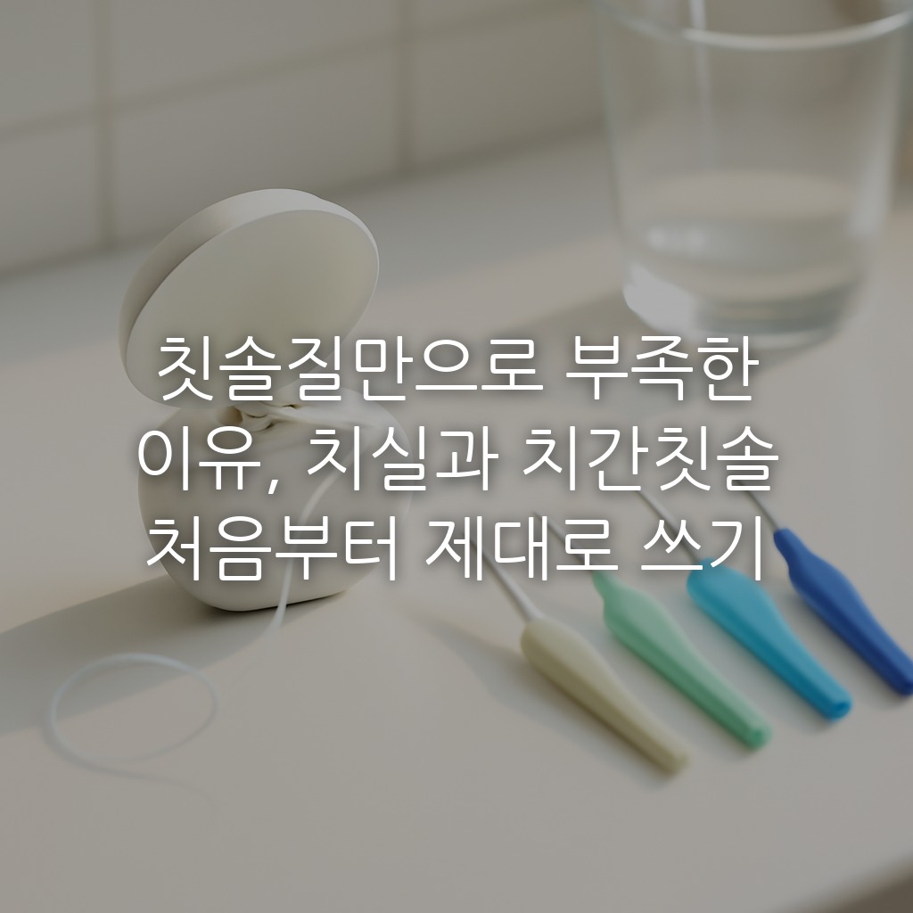 칫솔질만으로 부족한 이유, 치실과 치간칫솔 처음부터 제대로 쓰기