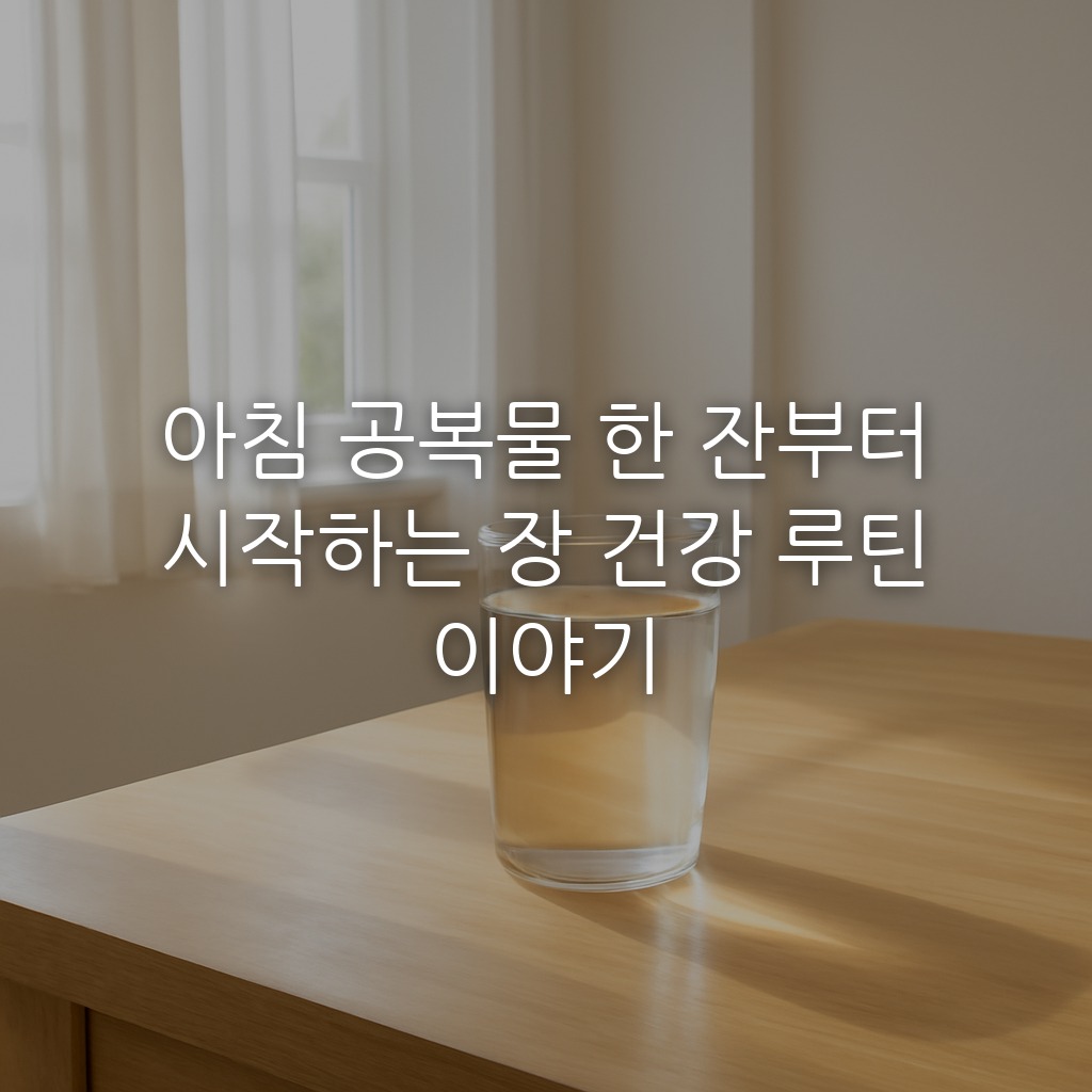 아침 공복물 한 잔부터 시작하는 장 건강 루틴 이야기