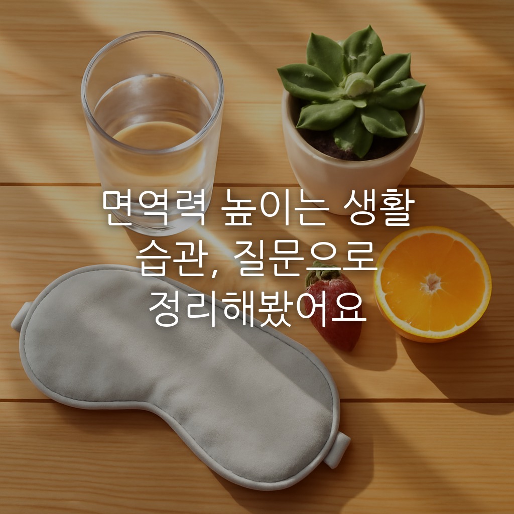 면역력 높이는 생활 습관, 질문으로 정리해봤어요