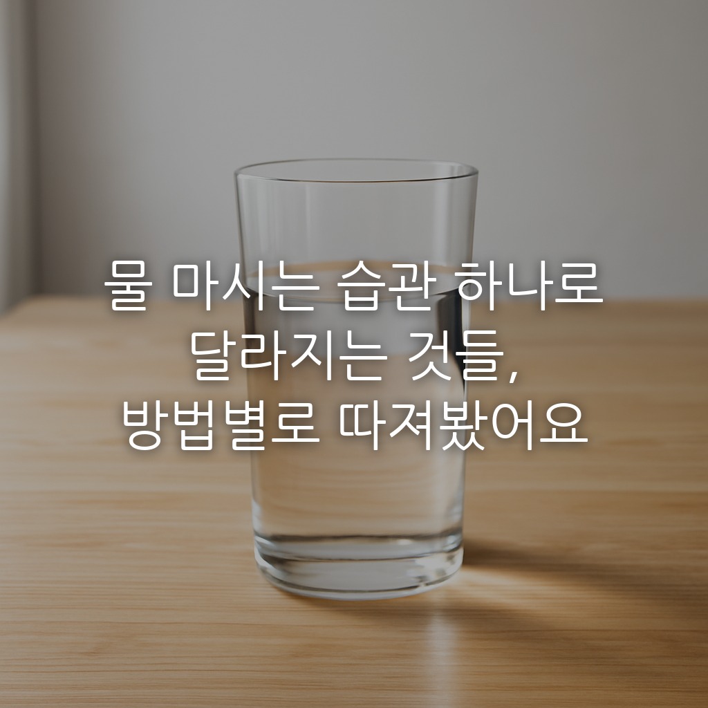 물 마시는 습관 하나로 달라지는 것들, 방법별로 따져봤어요