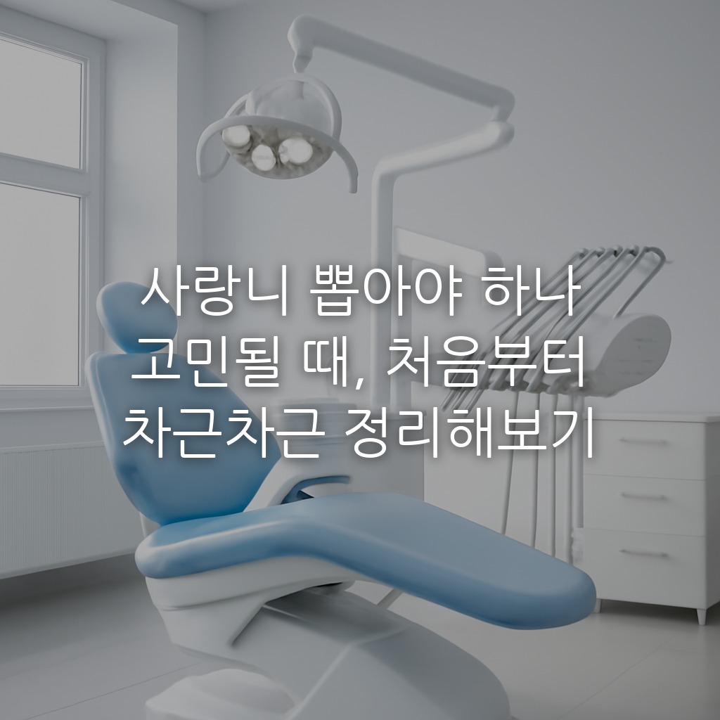 사랑니 뽑아야 하나 고민될 때, 처음부터 차근차근 정리해보기