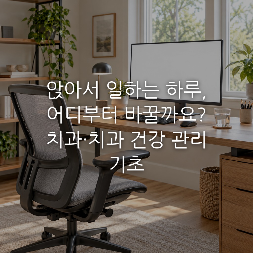 앉아서 일하는 하루, 어디부터 바꿀까요? 치과·치과 건강 관리 기초