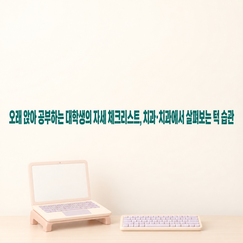 오래 앉아 공부하는 대학생의 자세 체크리스트, 치과·치과에서 살펴보는 턱 습관