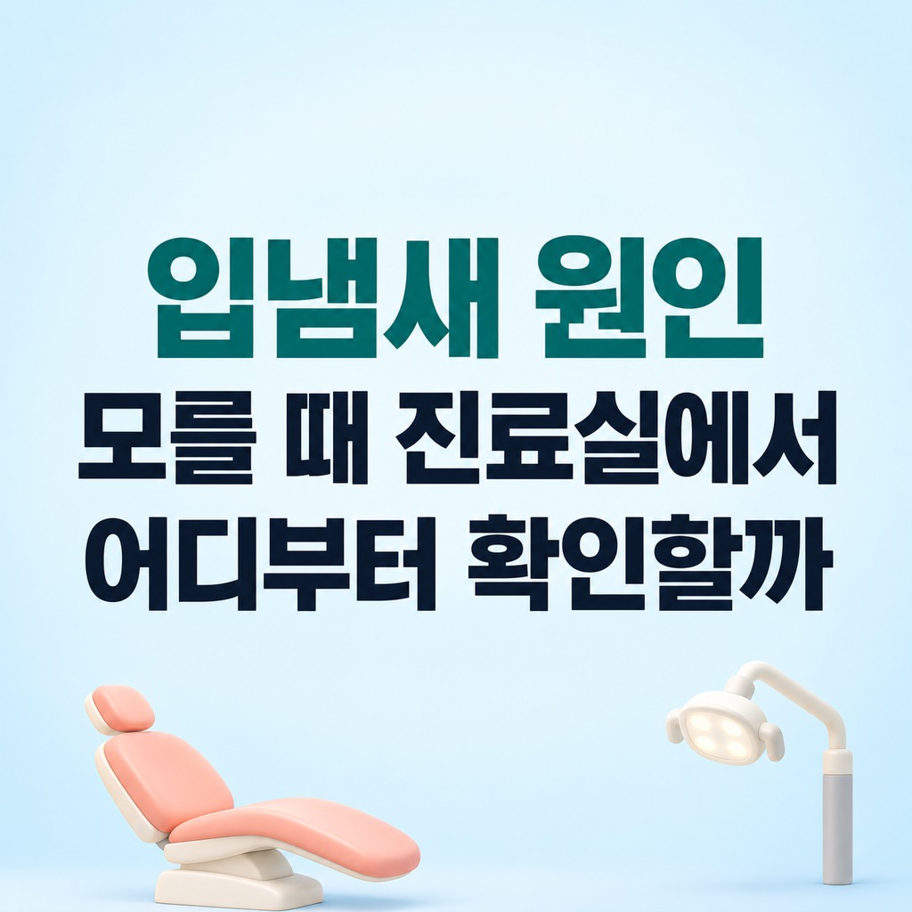 입냄새 원인 모를 때 진료실에서 어디부터 확인할까