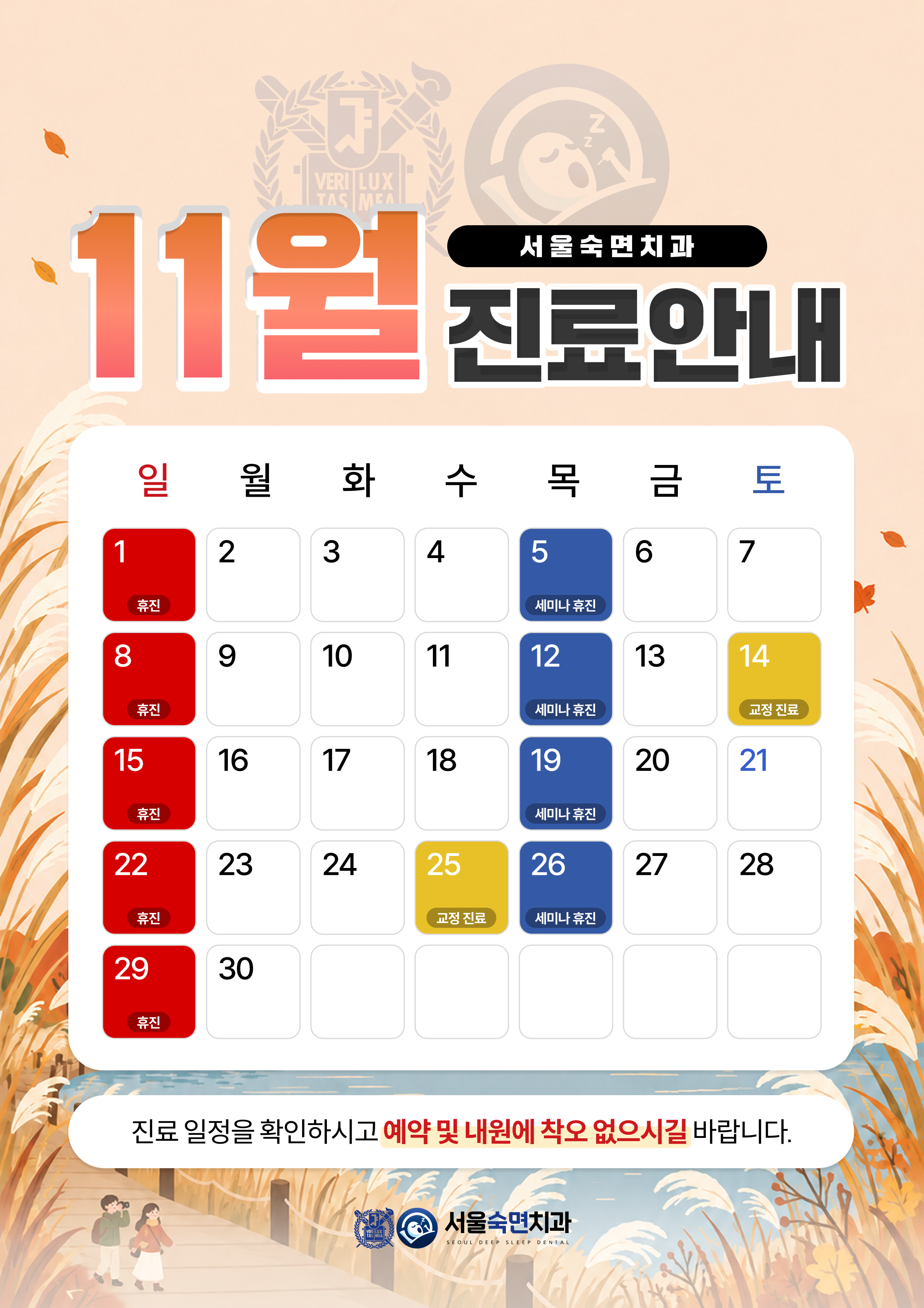 11월 진료안내